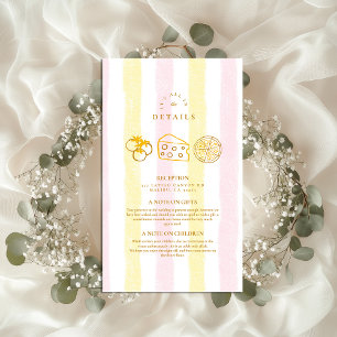 Pastel Italian Wedding Food Theme Enclosure Card
