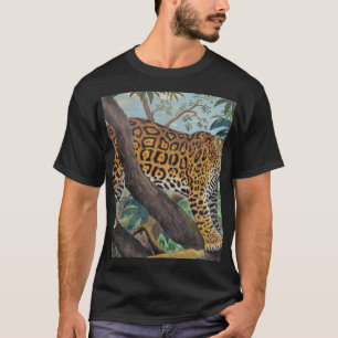 Pastel jaguar: jungle drawing. T-Shirt