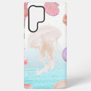 Pastel Jellyfish & Seashell Ocean Aesthetic Phone Samsung Galaxy Case