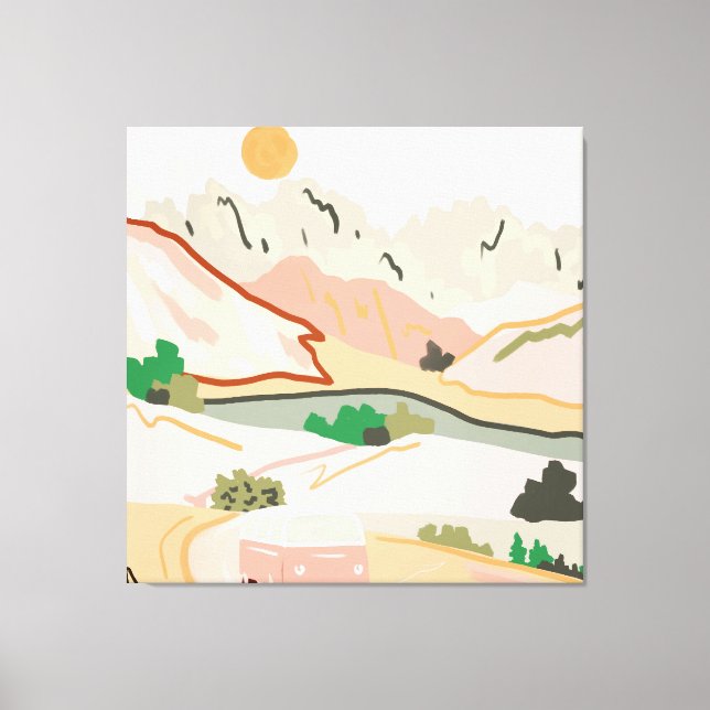 Pastel Journey Canvas Print (Front)