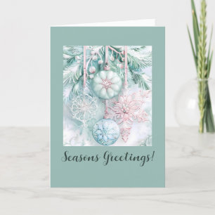Pastel Joys of the Season Folded Card