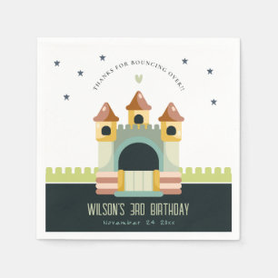 Pastel Jumping Castle Jump & Play Kids Birthday Napkin