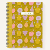 Pastel Kawaii Fruit Pattern Personalised Sketch