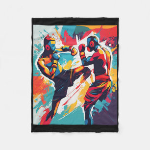 Pastel Kickboxing Navigator Concept Fleece Blanket