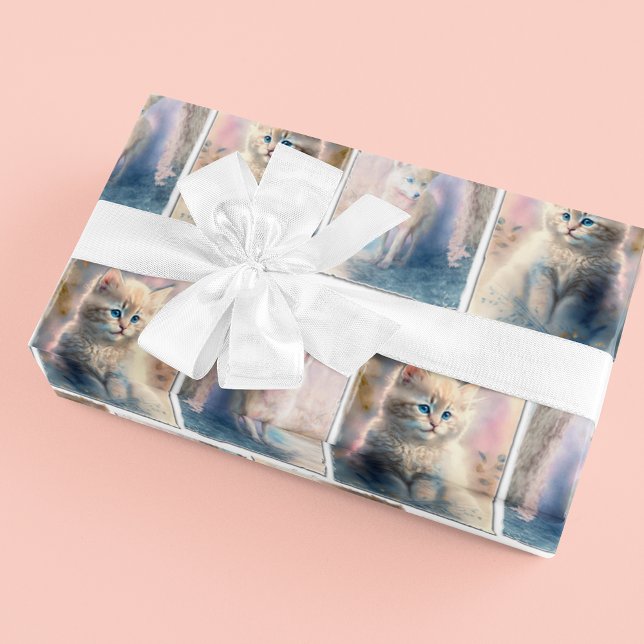 Pastel Kitten and Puppy Wrapping Paper (Creator Uploaded)