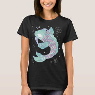 Pastel Koi Fish — Whimsical Folk Art Illustratio T-Shirt