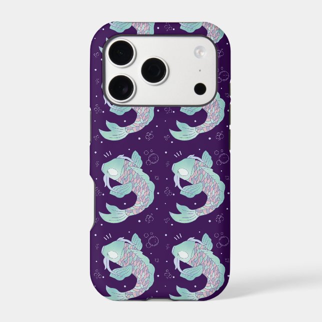 Pastel Koi Fish | Whimsical Folk Art Underwater (Back)