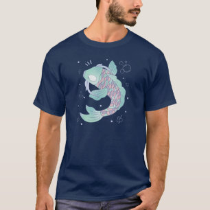 Pastel Koi Fish Whimsical Folk Art Underwater T-Shirt