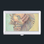 Pastel Large Conch Shell Business Card Holder<br><div class="desc">Get this unique multi-coloured large Conch seashell image on your next product. This amazing,  cocoa background these two unique seashells. Take the beach with you everywhere you go and imagine the soft ocean breeze.</div>