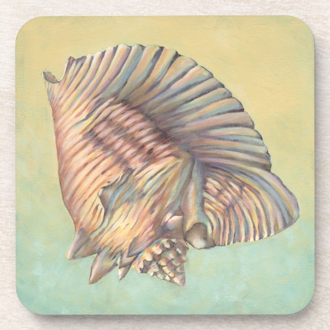 Pastel Large Conch Shell Coaster (Front)