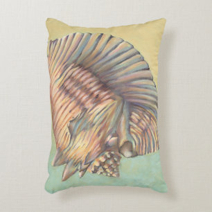 Pastel Large Conch Shell Decorative Cushion