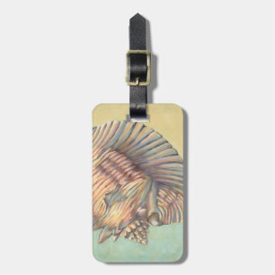 Pastel Large Conch Shell Luggage Tag