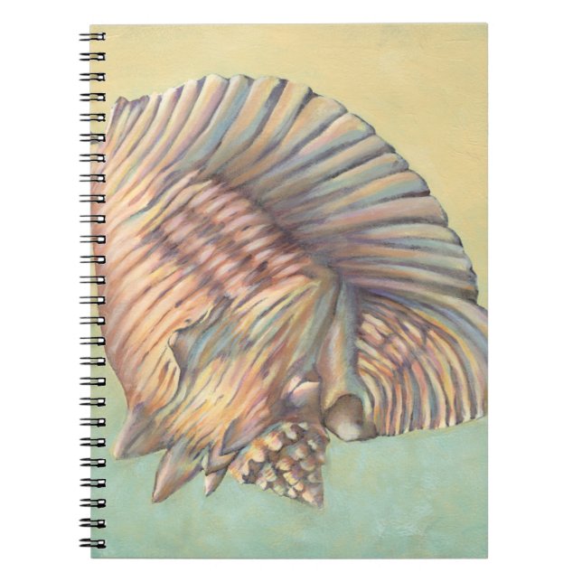 Pastel Large Conch Shell Spiral Notebook (Front)