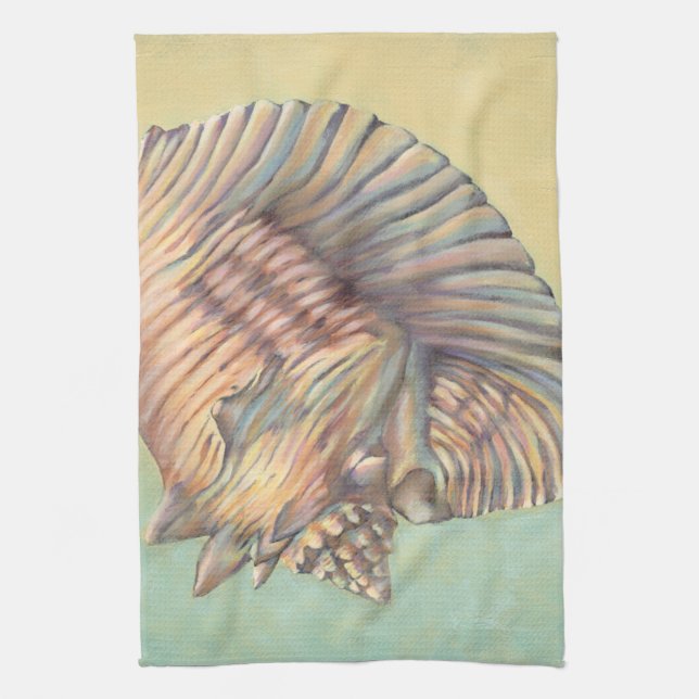 Pastel Large Conch Shell Tea Towel (Vertical)