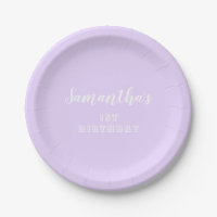 Pastel Lavender 1st Birthday Script