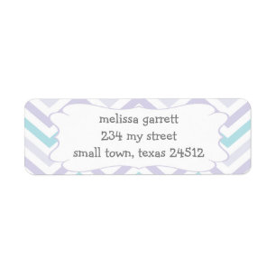Pastel Lavender and Aqua Zig Zag Baby