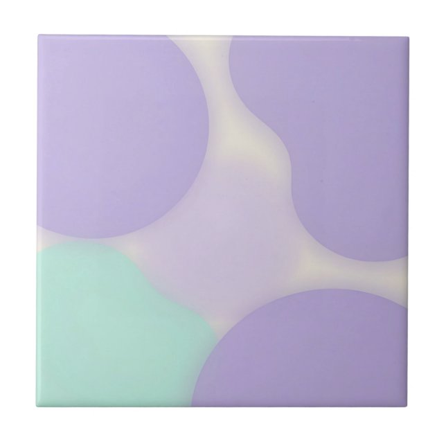 Pastel Lavender Blob Organic Abstract Tile (Front)