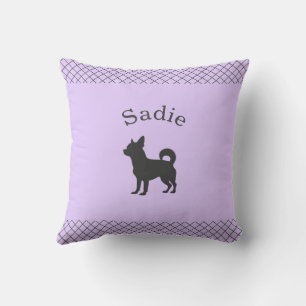 Pastel Lavender Chihuahua Personalized Matching Cushion