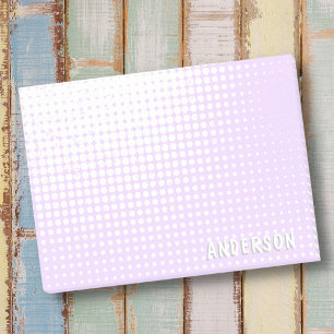 Pastel lavender halftone gradient chic custom name post-it notes