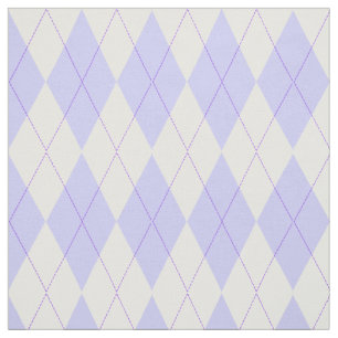 Pastel Lavender Plaid Argyle Pattern Fabric