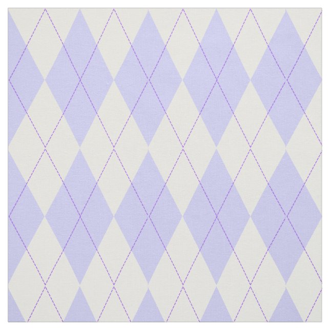Pastel Lavender Plaid Argyle Pattern Fabric (Swatch)