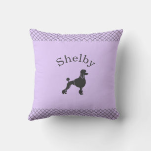 Pastel Lavender Poodle Matching Bed Cushion
