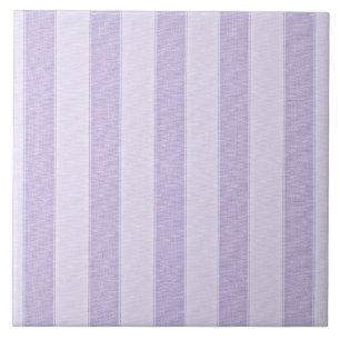 Pastel Lavender Stripes Tile
