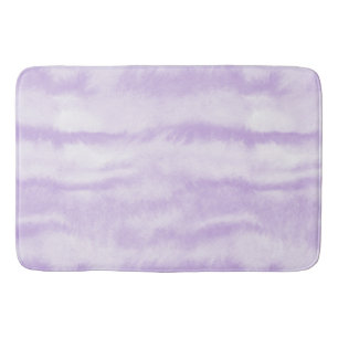 Pastel Lavender Tie-Dye Watercolor Effect Bath Mat