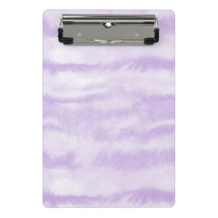 Pastel Lavender Tie-Dye Watercolor Effect Mini Clipboard
