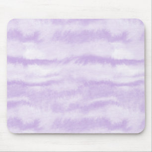 Pastel Lavender Tie-Dye Watercolor Effect Mouse Pad