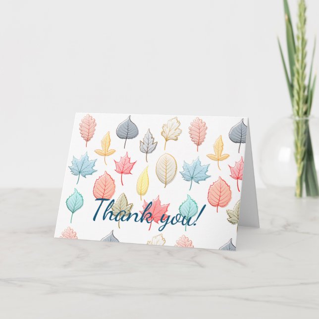 Pastel Leaves Card (Front)