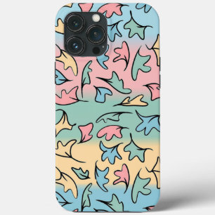 Pastel Leaves Colourful iPhone 13 Pro Max Case