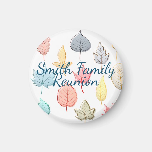 Pastel Leaves Magnet (Front)