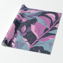 Pastel Leaves on Dark Background