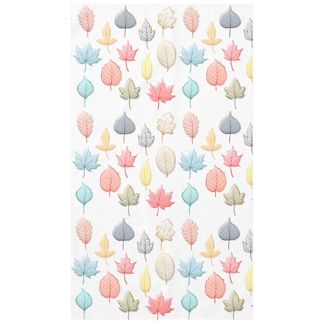 Pastel Leaves Tablecloth (Front)