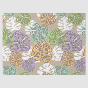 pastel leaves tissue paper 