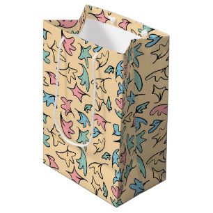Pastel Leaves Yellow Medium Gift Bag
