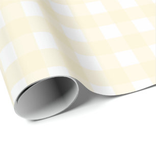 Pastel Lemon Gingham Wrapping Paper