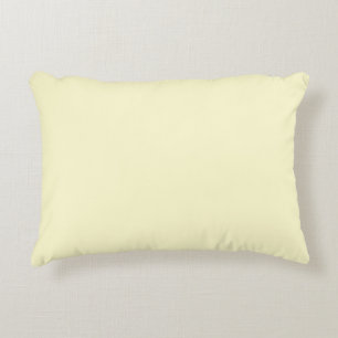 Pastel Lemon Yellow Pale Soft Meringue Yellow Decorative Cushion