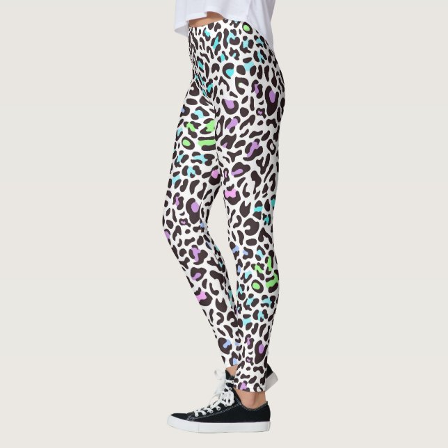 Pastel Leopard Print Leggings (Left)