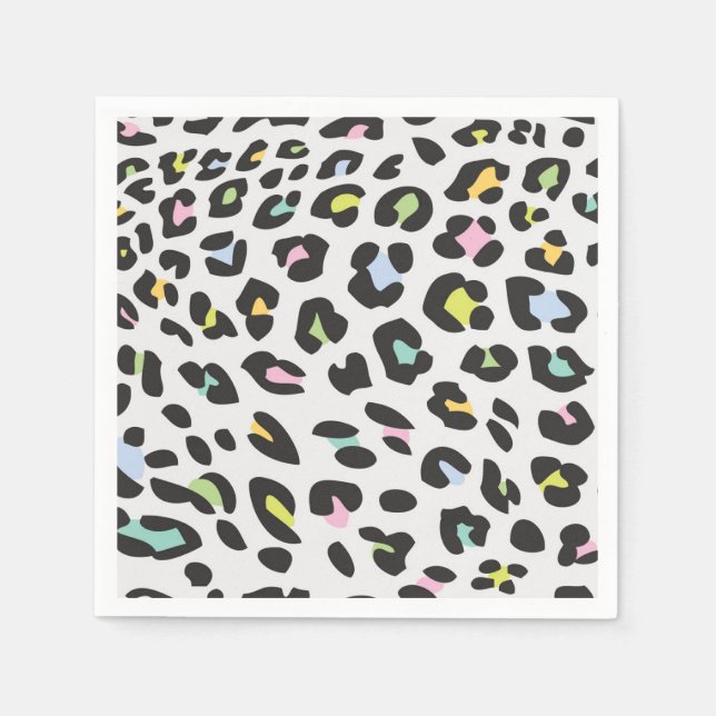 Pastel Leopard Spot Pattern Napkin (Front)