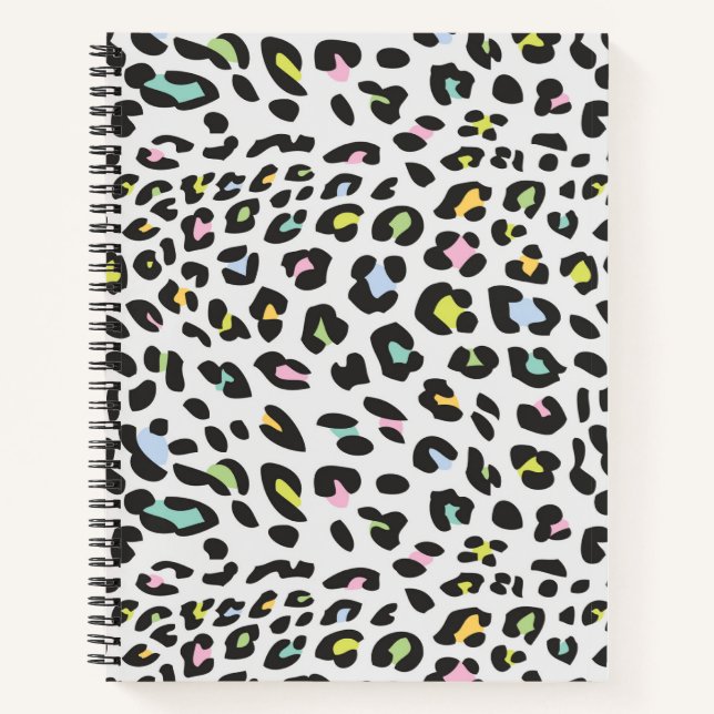 Pastel Leopard Spot Pattern Notebook (Front)
