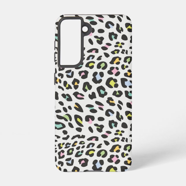 Pastel Leopard Spot Pattern Samsung Galaxy S21 Case (Back)