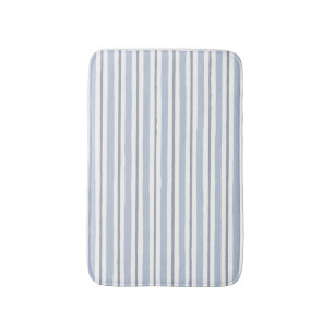 pastel light blue stripes style bath mat