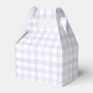 Pastel Light Purple Lilac Gingham Check Plaid  Favour Box