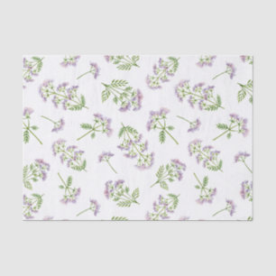 Pastel Light Purple Summer Wildflowers Tissue Paper