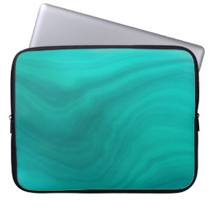 Pastel Light Turquoise Abstract Laptop Sleeve