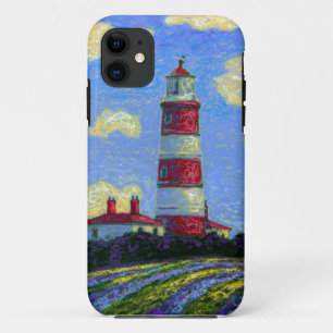 Pastel Lighthouse and Lavender Fields Case-Mate iPhone Case