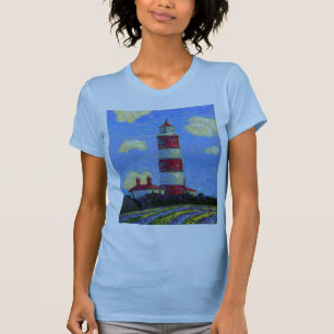 Pastel Lighthouse and Lavender Fields T-Shirt