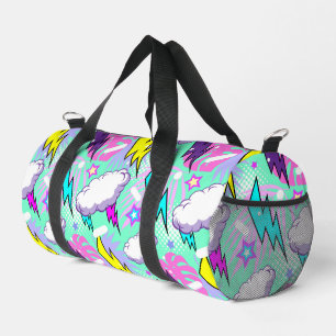 Pastel Lighting Bolts Duffle Bag